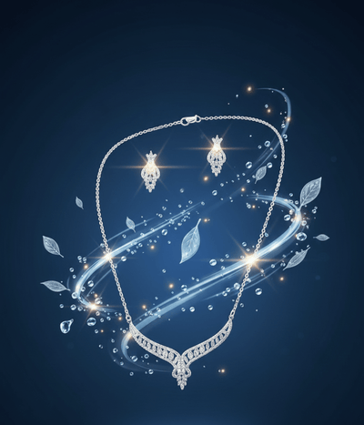 V - Shape Crystal Jewelry Set - Zambeel