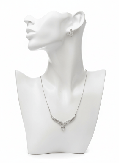 V - Shape Crystal Jewelry Set - Zambeel