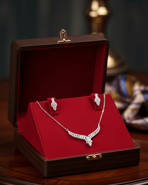 V - Shape Crystal Jewelry Set - Zambeel