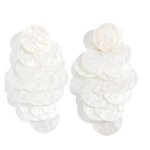 Vacation Multi - layer Disc Tassel Stud Earrings - Zambeel