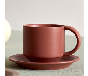 Velvet Ceramic Coffee Mug With Tray - Zambeel