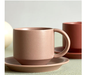 Velvet Ceramic Coffee Mug With Tray - Zambeel