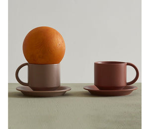 Velvet Ceramic Coffee Mug With Tray - Zambeel