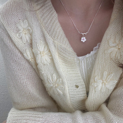 Versatile And Fresh Cherry Blossom Necklace - Zambeel