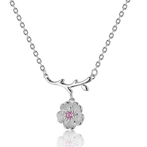 Versatile And Fresh Cherry Blossom Necklace - Zambeel