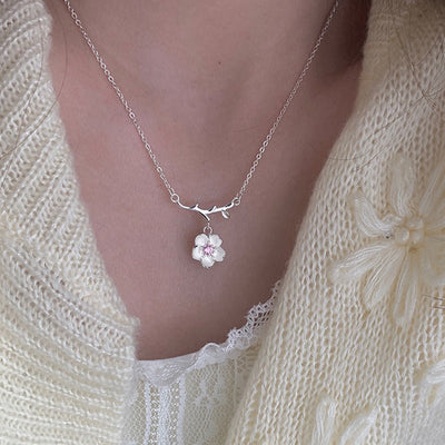 Versatile And Fresh Cherry Blossom Necklace - Zambeel