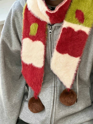 Versatile Narrow Stripe Style Paired With A Color - blocked Scarf - Zambeel