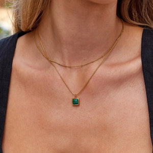 Versatile Titanium Steel Side - Clasp Bead Twist Necklace - Zambeel
