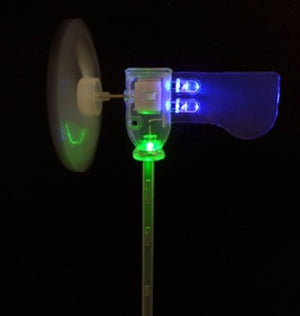 Vertical DIY Project Turbine LED Windmill Small DC Motor Wind Blade Wind Turbine - Zambeel
