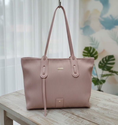 Vertical Ribbed Tote Bag - Zambeel