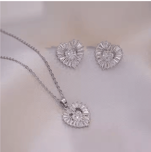 Vintage Heart - Shaped Zircon Set - Zambeel