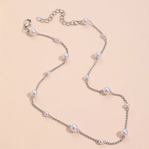Vintage Pearl Clavicle Chain Female Simple - Zambeel