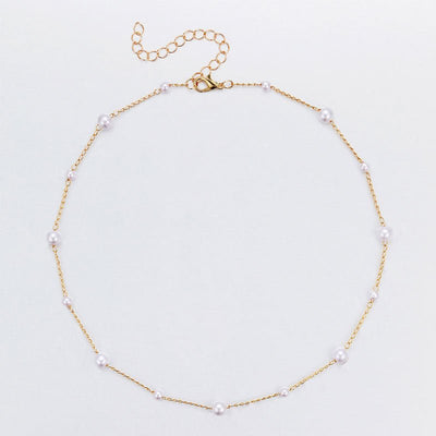 Vintage Pearl Clavicle Chain Female Simple - Zambeel