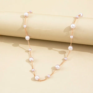 Vintage Pearl Clavicle Chain Female Simple - Zambeel