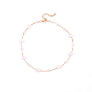 Vintage Pearl Clavicle Chain Female Simple - Zambeel