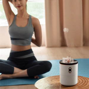 Volcanic Flame Aroma Essential Oil Diffuser USB Portable Jellyfish Air Humidifier Night Light Lamp Fragrance Humidifier - Zambeel