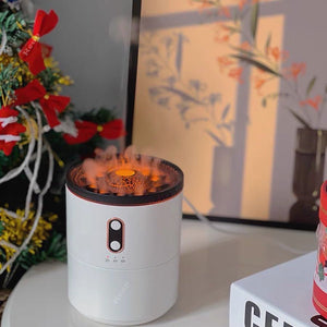 Volcanic Flame Aroma Essential Oil Diffuser USB Portable Jellyfish Air Humidifier Night Light Lamp Fragrance Humidifier - Zambeel