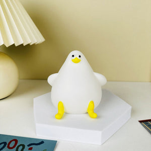 Warm Lovely Cute Cartoon Silicone Sea Gull Night Light With USB Charging Christmas Gifts Kids Grils Room Bedside Sleeping Lamp - Zambeel