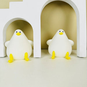 Warm Lovely Cute Cartoon Silicone Sea Gull Night Light With USB Charging Christmas Gifts Kids Grils Room Bedside Sleeping Lamp - Zambeel