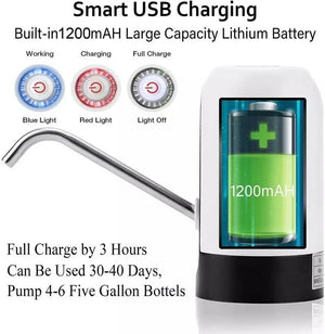 Water Bottle Electric Automatic Universal Dispenser 5 Gallon USB USB Water Dispenser Automatic Drinking Water Bottle - Zambeel