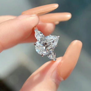 Waterdrop Pear - Shaped Lab - Grown Moissanite Ring For Women - Zambeel