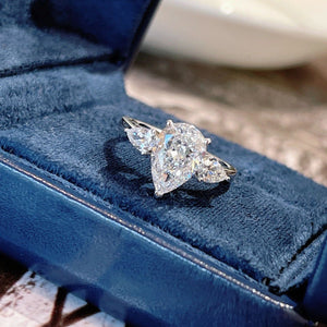 Waterdrop Pear - Shaped Lab - Grown Moissanite Ring For Women - Zambeel