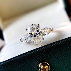 Waterdrop Pear - Shaped Lab - Grown Moissanite Ring For Women - Zambeel