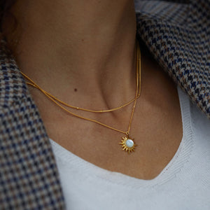 Whole Body 925 Silver Natural White Shell Necklace Light - Zambeel