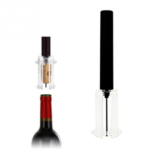 Wine Opener With Foil Cutter, Air Pressure Wine Bottle Opener Easy Cork Remover Corkscrew Stainless Steel Bar Accessories Kitchen Supplies Wine Air Pressure Bottle Opener Four - Piece Set Cylinder - Zambeel