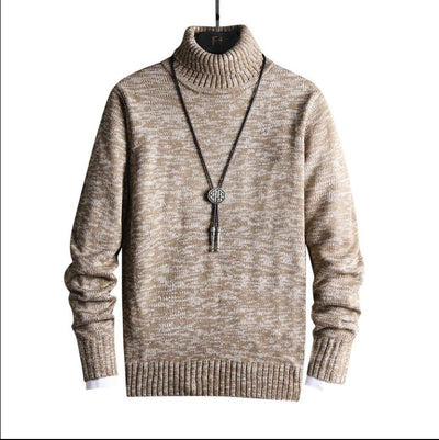 Winter New Men's Jacquard Reversible High Neck Sweater - Zambeel