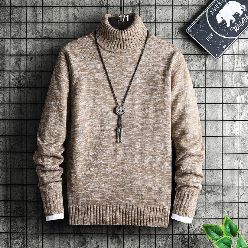 Winter New Men's Jacquard Reversible High Neck Sweater - Zambeel