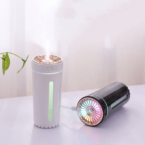 Wireless Air Humidifier Colorful Lights Mute Ultrasonic USB Fogger Diffuser Purifier 800mAh Rechargeabl Cool Mist Maker For Car - Zambeel