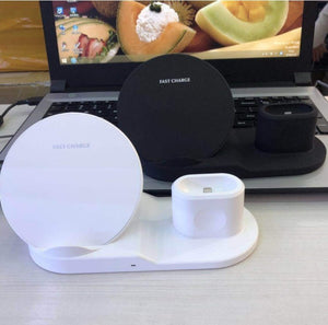 Wireless Charger Mobile Phone 3 In 1 Stand Watch Headphones - Zambeel
