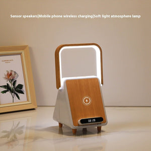 Wireless Charging Induction Bluetooth Speaker Small Night Lamp - Zambeel