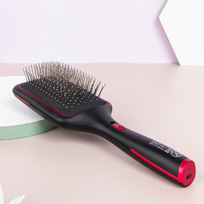 Wireless Charging Straight Hair Comb Negative Ion Blowing Vibration Beauty Supplies - Zambeel