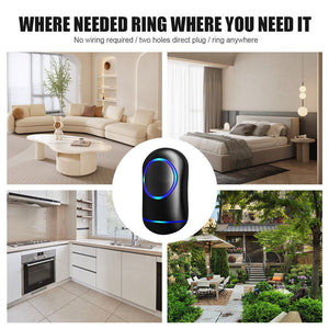 Wireless Door Bells Waterproof Long Range Plug In Home Cordless Doorbell - Zambeel
