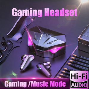 Wireless Gaming Headphones No Delay Noise Reduction Bluetooth Earphones HIFI Sound E - Sport Game Headset With Mic - Zambeel