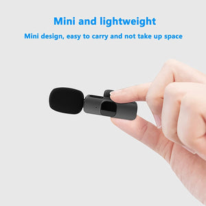Wireless Lavalier Lapel Microphone For IPhone IPad Professional Wireless Clip Mic - Cordless Omnidirectional Condenser Recording Mic For Interview Video Podcast Vlog YouTube - Zambeel