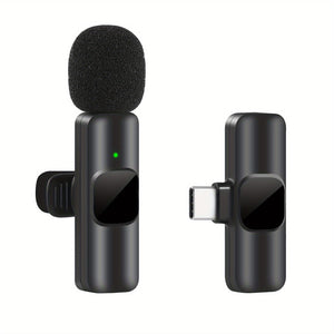 Wireless Lavalier Lapel Microphone For IPhone IPad Professional Wireless Clip Mic - Cordless Omnidirectional Condenser Recording Mic For Interview Video Podcast Vlog YouTube - Zambeel