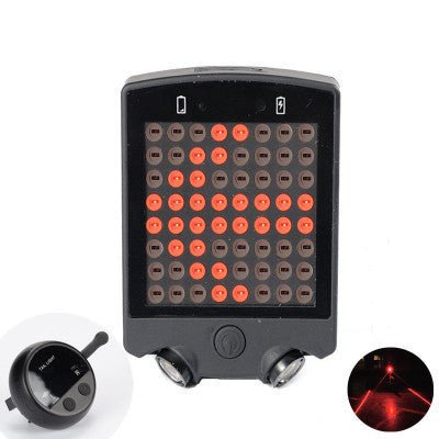 Wireless Remote Control Steering Taillight Bicycle Riding Taillight USB Charging Steering Taillight - Zambeel