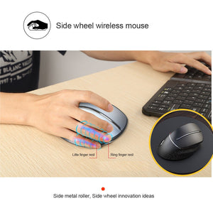 Wireless Vertical Mouse Side Roller Ergonomics - Zambeel