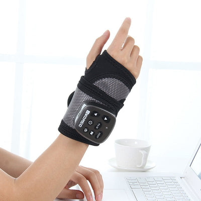 Wireless Vibration Physical Therapy Heating Wrist Massager Squeeze Muscle Joint Acupoint Treatment Relaxation Hand Massager - Zambeel