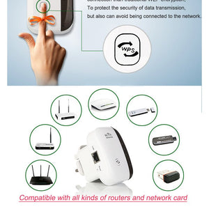 Wireless WiFi Repeater Wi - Fi Range Extender - Zambeel