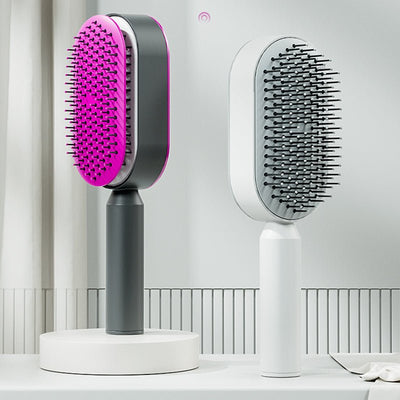 Women Fashion 3D Hair Growth Comb Hairbrush Self - Cleaning Hair Brush Self Cleaning Hair Brush For Women Massage Scalp Promote Blood Circulation Anti Hair Loss - Zambeel