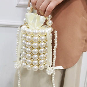 Women's Acrylic Dyed Handmade Beaded Handbag - Zambeel
