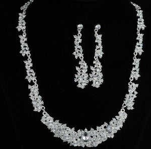 Womens Alloy Necklace And Earrings Two - Piece Set - Zambeel