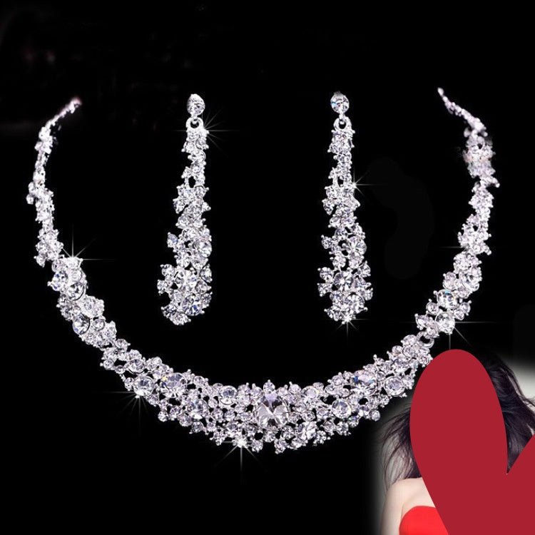 Womens Alloy Necklace And Earrings Two - Piece Set - Zambeel
