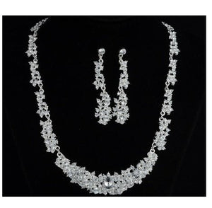 Womens Alloy Necklace And Earrings Two - Piece Set - Zambeel