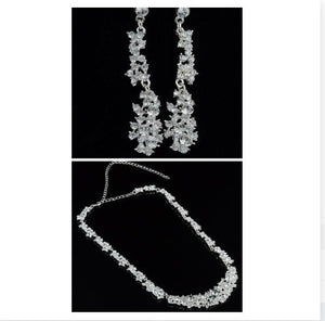 Womens Alloy Necklace And Earrings Two - Piece Set - Zambeel