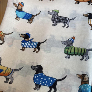Women's Artistic Travel Shawl Dog Pattern Warm Long Scarf - Zambeel